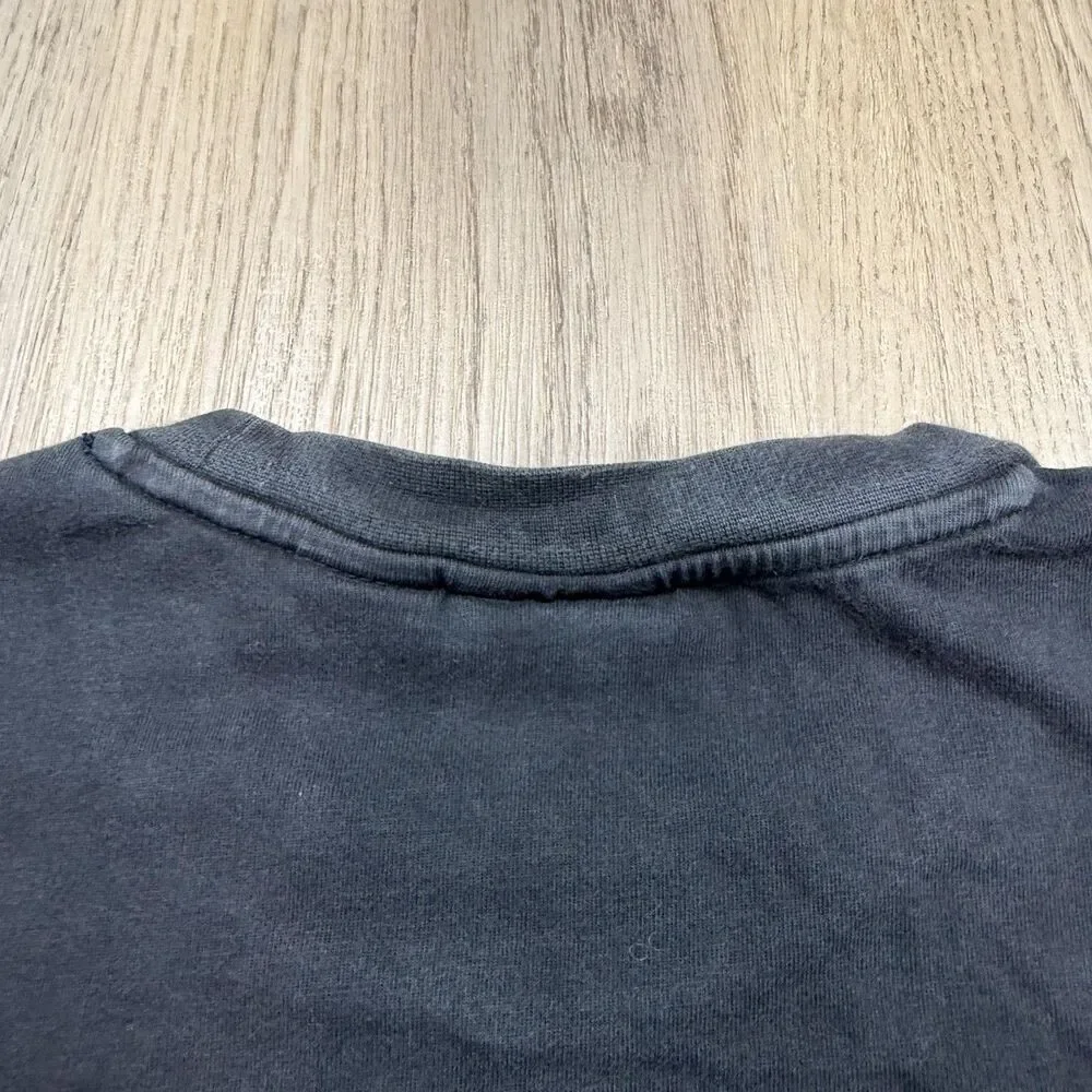 Adidas Shirt Mens Medium Black Ghost Trefoil Graphic Halloween Skateboarding Tee